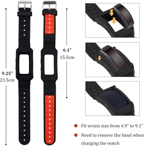 حزام ونليكس لهاتف Samsung Gear Fit2 / Fit2 Pro، حزام ساعة بديل من السيليكون متوافق مع Galaxy Gear Fit2 SM-R360 & Fit 2 Pro للنساء والرجال in Kuwait