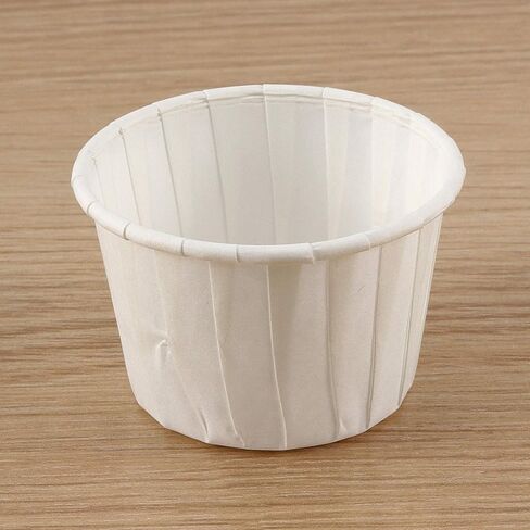 800 عبوة من أكواب سوفليه الورقية المعالجة بوزن 59.14 مل، أكواب التوابل الورقية الملائمة للطعام للبهارات، والعينات والفشار والحلويات، والقياس، والأبيض in Kuwait