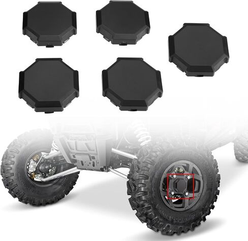 أغطية محور العجلة من RZR، غطاء محور عجلة محور العجلة A & UTV PRO متوافق مع ملحقات Polaris RZR 900 1000 XP 4، استبدل OEM #1522216-655، أسود، 5 قطع in Kuwait