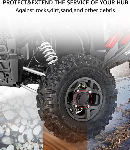 أغطية محور العجلة من RZR، غطاء محور عجلة محور العجلة A & UTV PRO متوافق مع ملحقات Polaris RZR 900 1000 XP 4، استبدل OEM #1522216-655، أسود، 5 قطع in Kuwait