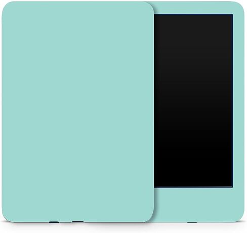 MightySkins Skin Compatible with Amazon Kindle 6-inch 11th Gen (2022) Full Wrap - Solid Seafoam | Protective, and Unique Vinyl Decal wrap Cover | Easy to Apply | Made in The USA in Saudi Arabia
