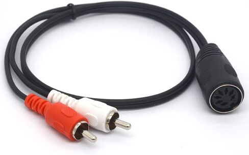 7 Pin Din Female to 2 RCA Male Audio Cable for Bang & Olufsen, Naim, Quad.Stereo Systems (1 Meter) in Kuwait