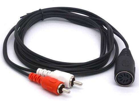 7 Pin Din Female to 2 RCA Male Audio Cable for Bang & Olufsen, Naim, Quad.Stereo Systems (1 Meter) in Saudi Arabia