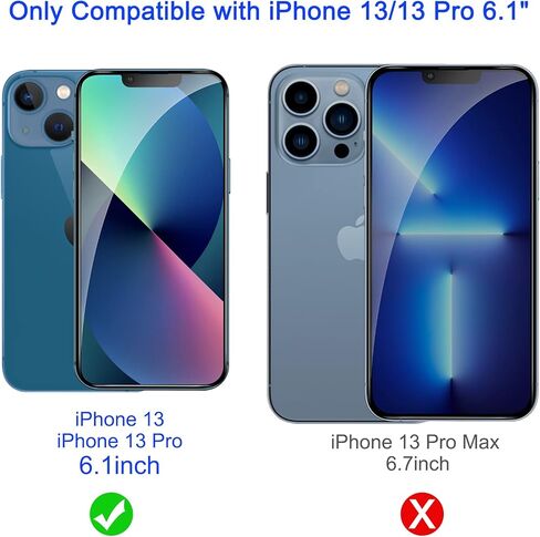 واقي شاشة خصوصية Uminy متوافق مع آيفون 13/13 برو 6.1 بوصة تغطية كاملة ضد التجسس طبقة زجاجية مقاومة للخدش 2 حزمة in Kuwait