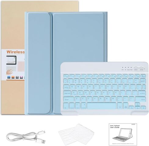 iPad Air 5th Generation 10.9 Keyboard Case,Case with Keyboard for iPad Air 4 10.9",Detachable Wireless Keyboard-Built-in Pencil Holder for iPad Pro 11 1st Gen/iPad Air 4 /5th 10.9" 2020/2022,BLUE in Saudi Arabia