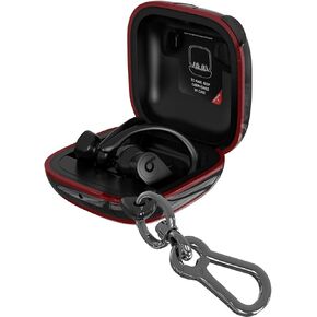غطاء حافظة من السيليكون Ankasi متوافق مع Powerbeats Pro، غطاء حماية كامل من السيليكون مضاد للصدمات ومضاد للانزلاق لجراب Beats Powerbeats Pro (حافة سوداء - أسود) in Kuwait