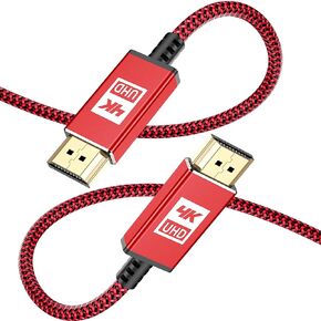 كابل HDMI sweguard بطول 10 أقدام [4K@60 هرتز، 1080P@144 هرتز]، كابل 4K HDMI 2.0 عالي السرعة 18 جيجابت في الثانية مجدول من النايلون المطلي بالذهب يدعم HDR، HDCP 2.2، 2160P، ثلاثي الأبعاد، ARC لتلفزيون Roku TV PS5 PS4 Xbox HDTV Blu-ray وشاشة - أسود in Kuwait