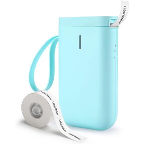 آلة صنع الملصقات DEEPIN، صانع ملصقات بلوتوث محمول مع شريط، طابعة ملصقات حرارية، قوالب متعددة للهاتف، طابعة ملصقات ملصقات صغيرة لتنظيم مكاتب الأعمال باللون الأسود in Kuwait