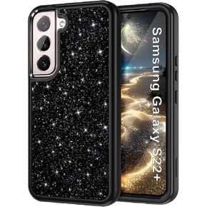 Btscase for Samsung Galaxy S22 Plus 5G Case, Marble Pattern 3 in 1 Heavy Duty Shockproof Full Body Rugged Hard PC+Soft Silicone Drop Protective Women Girl Covers for S22 Plus, Cobalt Violet in Kuwait