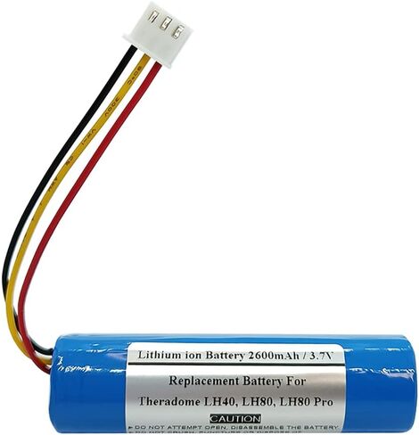 2600mAh 3.7V Replacement Battery for Theradome LH40, LH80, LH80 Pro, INR18650-1S1P in Saudi Arabia