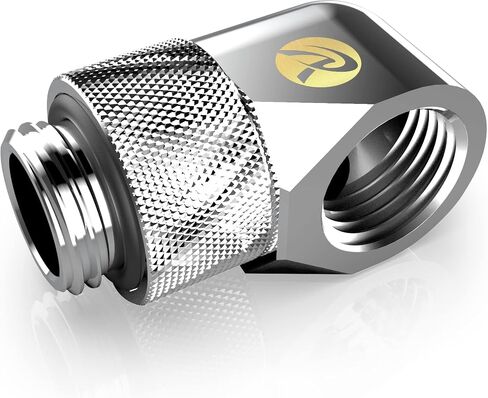 RAIJINTEK RAI - G1/4 FITTING MF0906 SILVER G1/4" ذكر إلى أنثى 90 درجة محول تركيب دوار، لنظام تبريد المياه، فضي، 6 عبوات (0R40B00238) in Kuwait