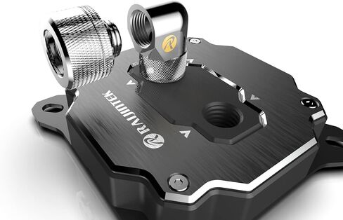 RAIJINTEK RAI - G1/4 FITTING MF0906 SILVER G1/4" ذكر إلى أنثى 90 درجة محول تركيب دوار، لنظام تبريد المياه، فضي، 6 عبوات (0R40B00238) in Kuwait