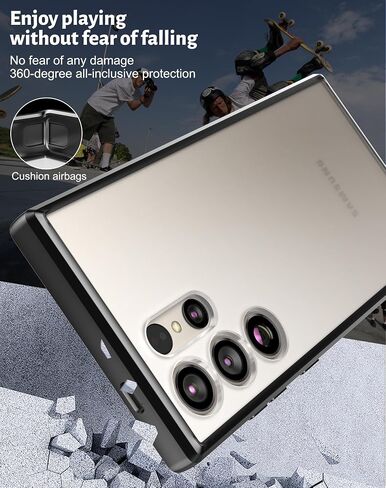 Cresee for Samsung Galaxy S24 Case [Precise Camera Cutouts] Clear Hard Back + Flexible TPU Bumper Shock-Proof Rugged Phone Case for Galaxy S24 - Transparent in Saudi Arabia