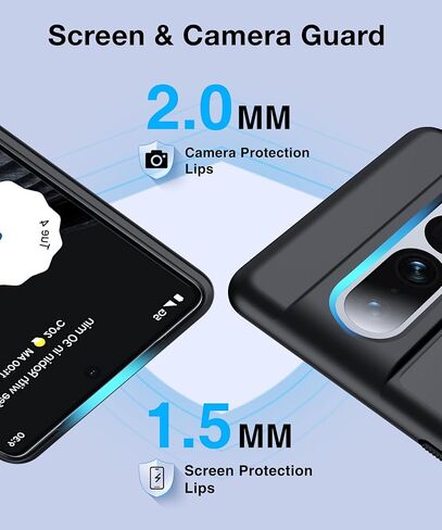 جراب FNDMIL مغناطيسي لهاتف Google Pixel 7 Pro [متوافق مع MagSafe] [مضاد لبصمات الأصابع] [مقاس نحيف] [مقاوم للصدمات العسكرية] غطاء هاتف Pixel 7 Pro 5G شفاف غير لامع مقاس 6.7 بوصة، أسود in Kuwait