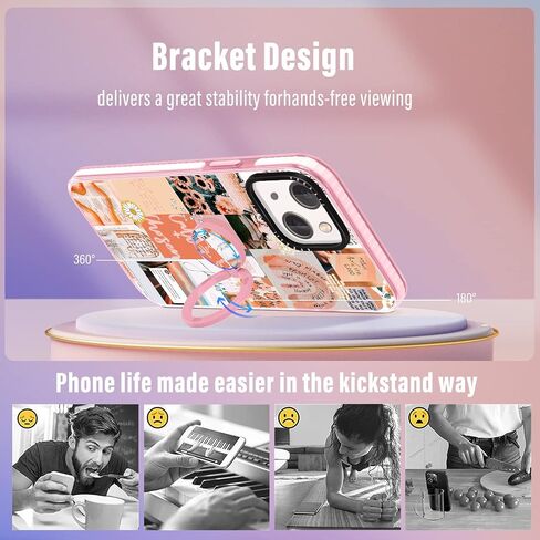 Kokaaee (2in1 لهاتف iPhone 14 Pro Max حافظة لطيف جمجمة للنساء والفتيات حافظات هاتف هيكل عظمي بناتي تصميم فريد من نوعه قوطي ناعم من مادة TPU + حامل حلقة لـ 14 ProMax 6.7" in Kuwait