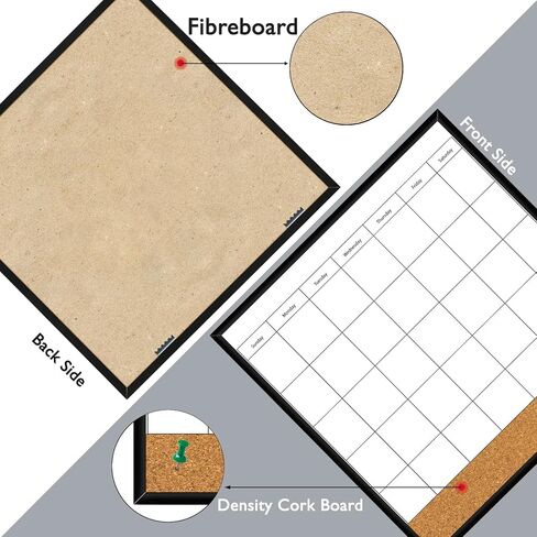 "سبورة بيضاء بتقويم DumanAsen، 16 × 16 لوحة بيضاء بتقويم شهري مغناطيسي للجدار، إطار من الألومنيوم لوحة بيضاء للتخطيط المحمول للمنزل والمكتب، تتضمن علامات وممحاة وأجهزة تعليق in Kuwait