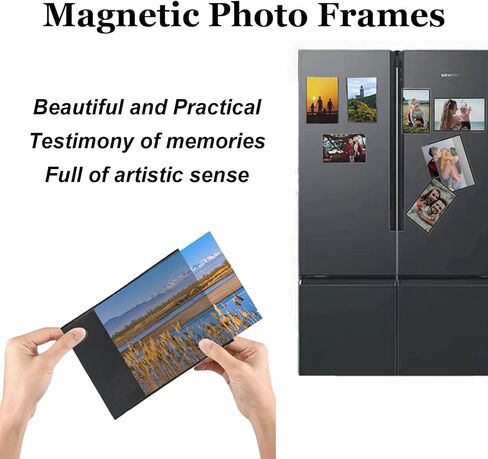 HouzeFun Magnetic Dry Erase Whiteboard for Refrigerator, Fridge Whiteboard for Kitchen,17"x11" White Board for Locker, Include 1 Eraser, 1 Bottle Opener Fridge Magnet, 2 4"x6" Photo Frames, 3 Markers in Kuwait