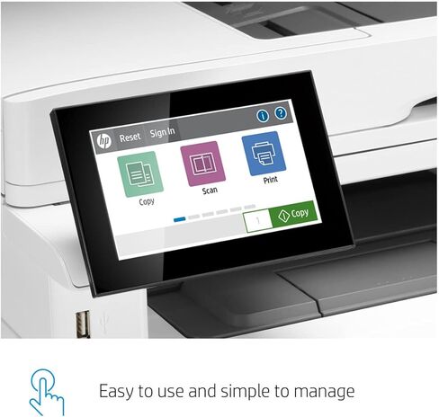 طابعة ليزر HP Laserjet Enterprise MFP M430f الكل في واحد سلكية أحادية اللون، بيضاء - طباعة مسح ضوئي وفاكس - شاشة LCD 4.3 بوصة، 40 صفحة في الدقيقة، طباعة تلقائية على الوجهين، وحدة التغذية التلقائية للمستندات سعة 50 ورقة، إيثرنت (متجدد) in Kuwait
