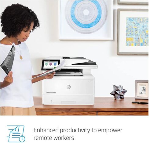طابعة ليزر HP Laserjet Enterprise MFP M430f الكل في واحد سلكية أحادية اللون، بيضاء - طباعة مسح ضوئي وفاكس - شاشة LCD 4.3 بوصة، 40 صفحة في الدقيقة، طباعة تلقائية على الوجهين، وحدة التغذية التلقائية للمستندات سعة 50 ورقة، إيثرنت (متجدد) in Kuwait