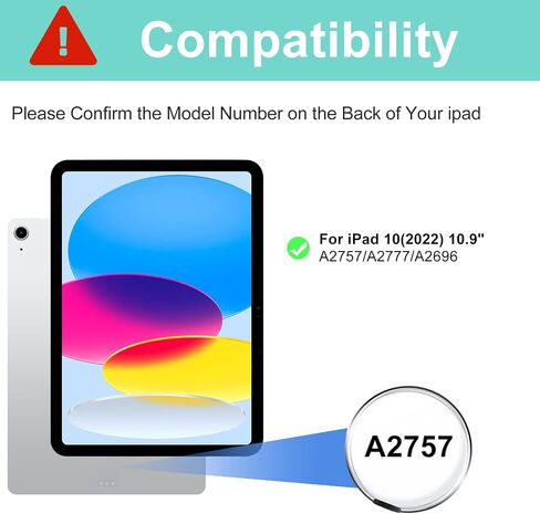 Keyboard Case for iPad 10th Generation 10.9 inch 2022, Wireless Detachable BT Backlit Keyboard Cover, 360 Rotatable Clear Case with Pencil Holder, Tablet Keyboard Case for iPad 10th Gen TL in Kuwait
