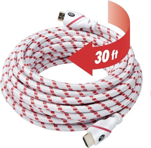 كابلات فائقة الوضوح 4K HDMI بطول 1.5 قدم [عبوة من قطعتين]، كابلات Hdmi عالية السرعة مع سلك مضفر وموصلات ذهبية، 4K عند 60 هرتز، Ultra HD، 2K، 1080P، ARC وCL3 مُصنفة لتلفزيون Roku/PS5/HDTV/Blu-ray /أجهزة إكس بوكس ​​واحد in Kuwait