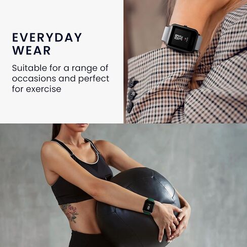kwmobile Silicone Bands Compatible with Fitbit Versa 4 / Sense 2 / Versa 3 / Sense (Set of 2) - Size L 6.8-9.4 inches (17.2-23.8 cm) - Black/Dark Blue in Saudi Arabia