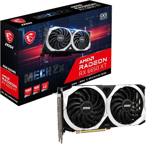 MSI Gaming Radeon RX 6650 XT 128-bit 8GB GDDR6 DP/HDMI Dual Torx 3.0 Fans FreeSync DirectX 12 VR Ready OC Graphics Card (RX 6650 XT MECH 2X 8G OC) in Saudi Arabia