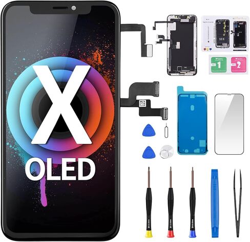 DGSCSMY [OLED] for iPhone X Screen Replacement with Front Speaker Proximity Sensor 5.8" OLED for iPhone 10 3D Touch Display Digitizer Full Assembly Fix Tool Repair Kit Front Glass A1865 A1901 A1902 in Saudi Arabia