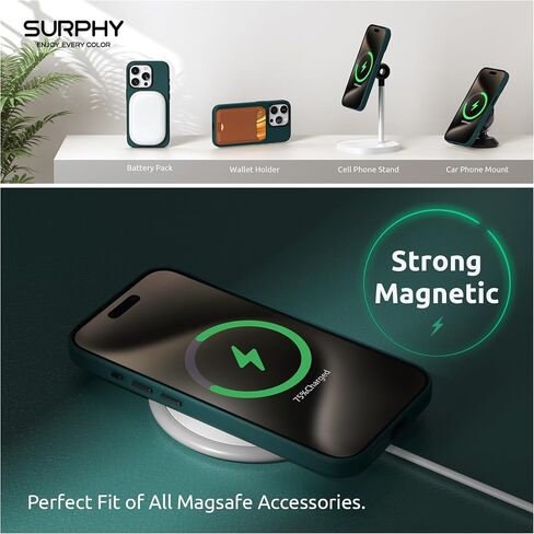 حافظة جلدية مصممة خصيصًا لهاتف iPhone 15 Pro Max مع واقي شاشة متوافق مع MagSafe، حافظة جلدية صناعية (أزرار معدنية وبطانة من الألياف الدقيقة) لهاتف 15 Pro Max 6.7 بوصة 2023، بني in Saudi Arabia