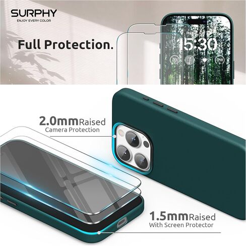 حافظة جلدية مصممة خصيصًا لهاتف iPhone 15 Pro Max مع واقي شاشة متوافق مع MagSafe، حافظة جلدية صناعية (أزرار معدنية وبطانة من الألياف الدقيقة) لهاتف 15 Pro Max 6.7 بوصة 2023، بني in Saudi Arabia