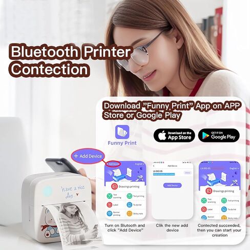 طابعة صغيرة طابعة ملصقات آلة طابعة حرارية لاسلكية استلام الطابعة لنظام التشغيل iOS وأندرويد طابعة صغيرة محمولة in Kuwait