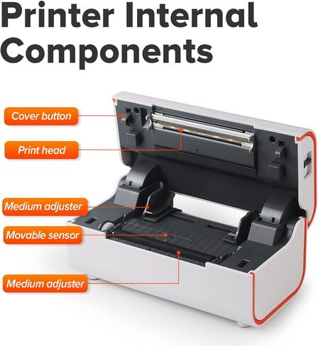 طابعة ملصقات الشحن الحرارية Fangtek - طابعة حرارية عالية السرعة مباشرة من الدرجة التجارية - متوافقة مع طابعة Amazon وEbay وEtsy- 4×6 الحرارية in Kuwait