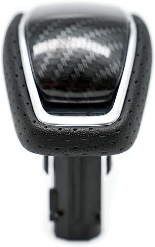 SHIFTIN الجلود الخشب تقليم ألياف الكربون والعتاد التحول المقبض عصا علبة التروس شيفتر رافعة لتويوتا هايلاندر Rav4 Venza 2019 2020 2022 (جلد أسود/نمط ألياف الكربون) in Kuwait