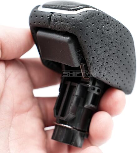 SHIFTIN الجلود الخشب تقليم ألياف الكربون والعتاد التحول المقبض عصا علبة التروس شيفتر رافعة لتويوتا هايلاندر Rav4 Venza 2019 2020 2022 (جلد أسود/نمط ألياف الكربون) in Kuwait