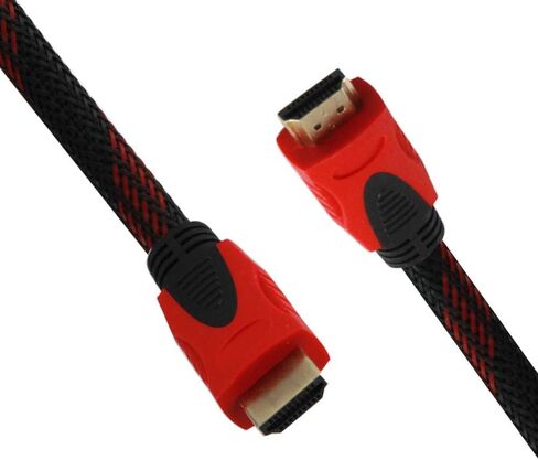 InstallerCCTV 4K 50ft HD TV Cable 60Hz 2.0 Ultra HD Gold-Plated Shielded Cable, 1080P 18Gbps Anti-Interference Ring with Nylon Braided Cord Supports Ethernet, Compatible with HDMI Cable in Saudi Arabia