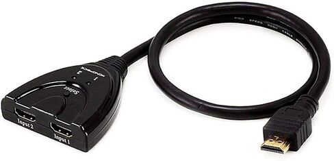 Monoprice Blackbird - 2x1 HDMI 1.4 Switch, Pigtail, HDCP 1.4, 1080p@60Hz, Black in Saudi Arabia