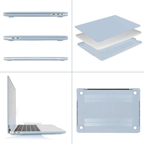 حافظة MOSISO متوافقة مع جهاز MacBook Pro 13 بوصة M2 2024، 2023، 2022-2016 A2338 M1 A2251 A2289 A2159 A1989 A1708 A1706 مع/بدون شريط لمس، غطاء بلاستيكي صلب وواقي شاشة، أسود in Kuwait