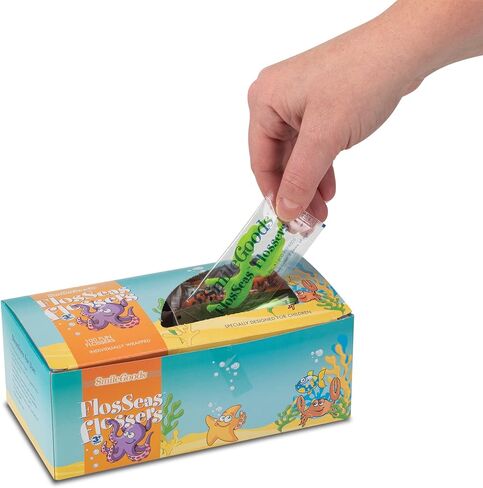 SmileGoods FlosSeas Flosser، مغلفة بشكل فردي، عبوة من 200 قطعة in Saudi Arabia
