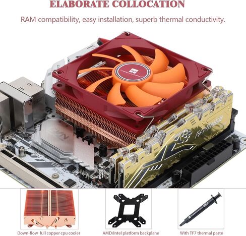 Thermalright AXP90 X47 Full Low Profile CPU Cooler, 47mm Height, with TL-9015R Slim PWM CPU Fan,Pure Copper Version, Computer ITX Heatsink Cooler, for AMD:AM4 AM5/Intel 1150/1151/1200/1700 in Saudi Arabia