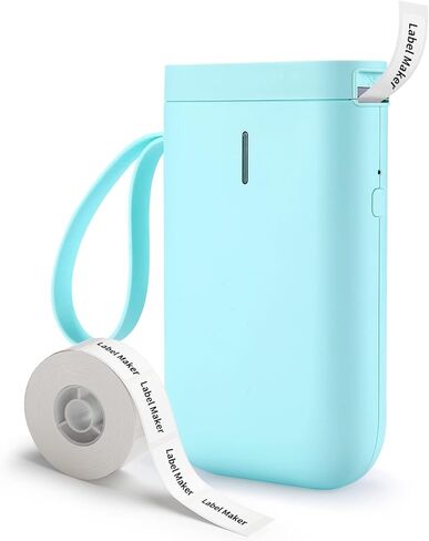 آلة صنع الملصقات DEEPIN، صانع ملصقات بلوتوث محمول مع شريط، طابعة ملصقات حرارية، قوالب متعددة للهاتف، طابعة ملصقات ملصقات صغيرة لتنظيم مكاتب الأعمال باللون الأسود in Kuwait