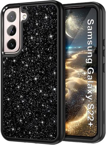 Btscase for Samsung Galaxy S22 Plus 5G Case, Marble Pattern 3 in 1 Heavy Duty Shockproof Full Body Rugged Hard PC+Soft Silicone Drop Protective Women Girl Covers for S22 Plus, Cobalt Violet in Kuwait
