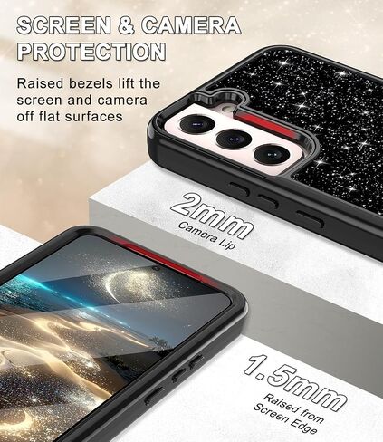 Btscase for Samsung Galaxy S22 Plus 5G Case, Marble Pattern 3 in 1 Heavy Duty Shockproof Full Body Rugged Hard PC+Soft Silicone Drop Protective Women Girl Covers for S22 Plus, Cobalt Violet in Kuwait