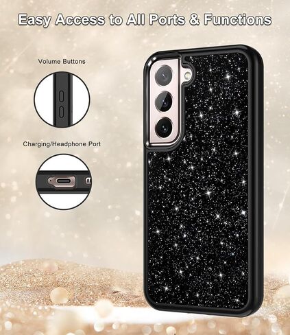 Btscase for Samsung Galaxy S22 Plus 5G Case, Marble Pattern 3 in 1 Heavy Duty Shockproof Full Body Rugged Hard PC+Soft Silicone Drop Protective Women Girl Covers for S22 Plus, Cobalt Violet in Kuwait