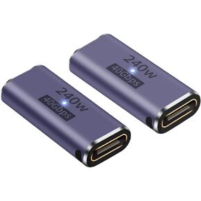 محول JORINDO 2 قطعة من النوع C PD 240 وات، محول شحن سريع USB-C ذكر إلى أنثى 90 درجة، موسع محول من النوع C متوافق مع المحول وأجهزة الكمبيوتر المحمولة والكمبيوتر اللوحي (90 درجة الكوع (ذكر إلى أنثى)) in Kuwait
