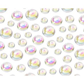 Shapenty 3mm 4mm 5mm 6mm واضح قطرة الندى Waterdrop قطرة الماء زخرفة فقاعة النقاط الراتنج الخرز أحجار الراين لصنع بطاقات المعايدة سكرابوكينغ ورقة الحرف الفنية، 350 قطعة (شفاف) in Kuwait