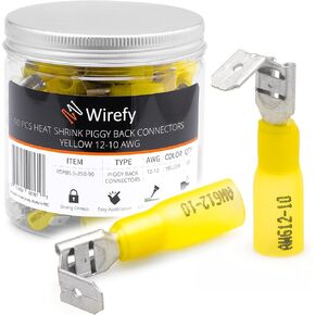 Wirefy Wire Spade Connectors - Female Wire Connectors Kit - Quick Disconnect Wire Connectors - Electrical Spade Terminals - Blue 16-14 Gauge - 150 PCS in Kuwait