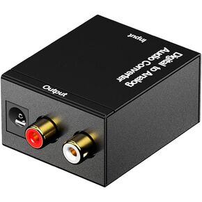 Cuxnoo Digital to Analog Audio Adapter, Convert Digital Coaxial/Optical Signal from PS4, Xbox, Blu-ray Player to Analog for RCA L/R Audio Speaker in Kuwait