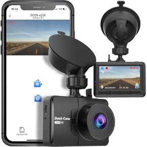 Dash Cam, FHD 1080P WiFi Car Camera, Mini Dash Camera for Car with Night Vision, 2.45" IPS Screen, Parking Monitor, WDR, Loop Recording, G-Sensor Lock, 170°Wide Angle in Saudi Arabia