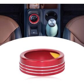 Car Gear Shift Switch Button Ring Trim Knob Cover Cap Compatible with Ford Maverick 2022 2023 Gear Knob Ring Cover Head Button Protect Decor Interior Accessories (Black)