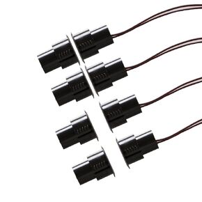 Ohamtes 4 Sets White RC-36 NO Recessed Wired Reed Switches, Door and Window Sensors, Magnetic Reed Switches, Cabinet Light Bar Sensors